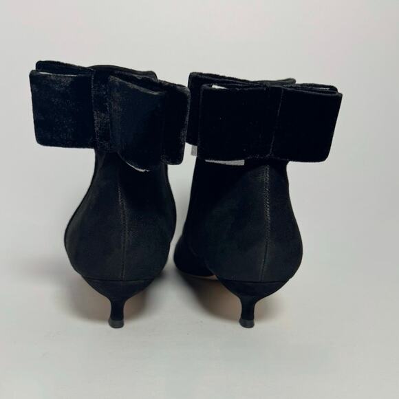 Kate Spade Donella Black Suede Ankle Bow Boots - NIB! - Picture 7 of 9